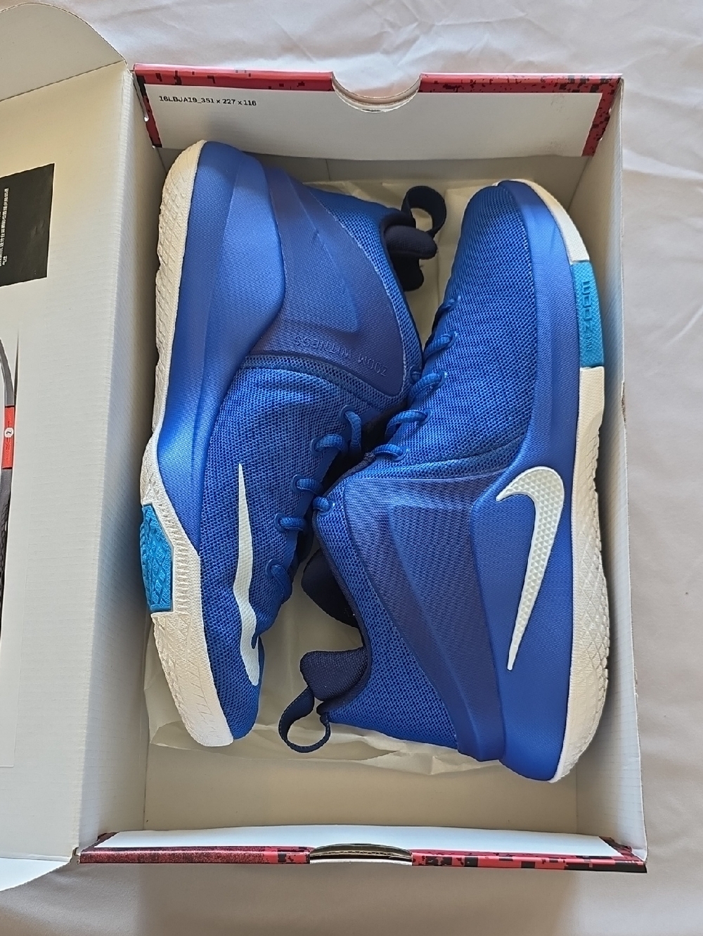 Nike Royal Blue Basketball Shoes with White Swoosh